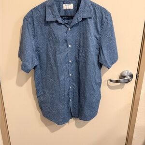 Old Navy Blue Patterned Casual Shirt